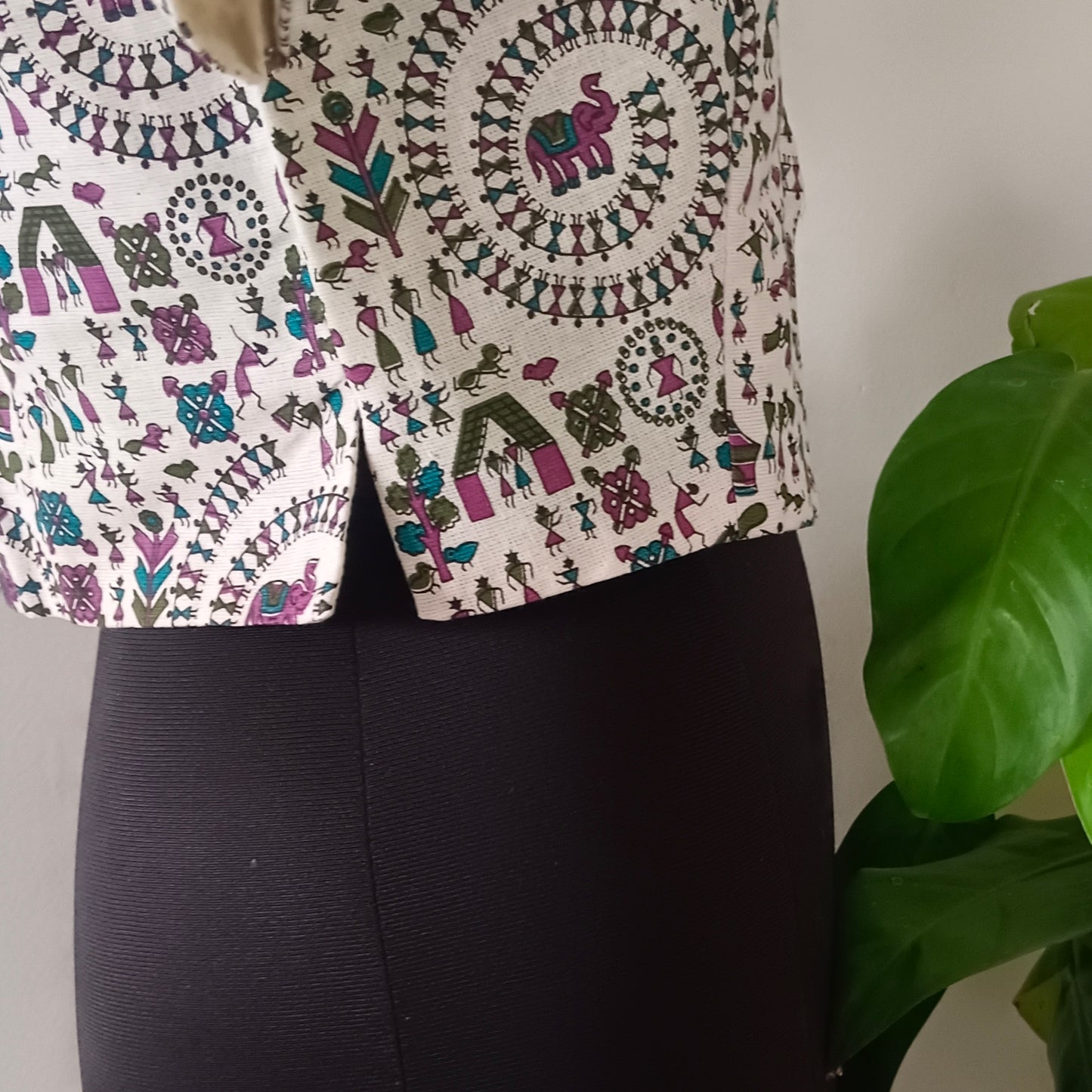 Tribal print long blouse 1