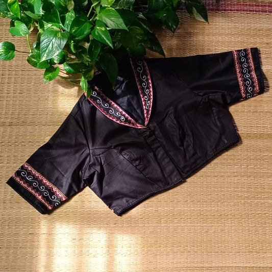 Black Collar Neck Blouse