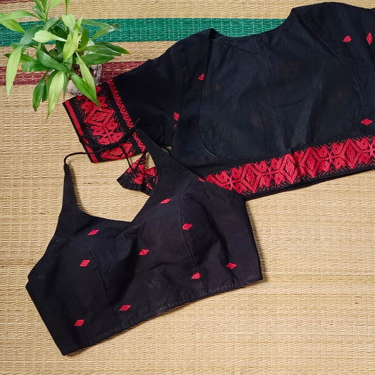 Black Masaba Neck Jacket Blouse