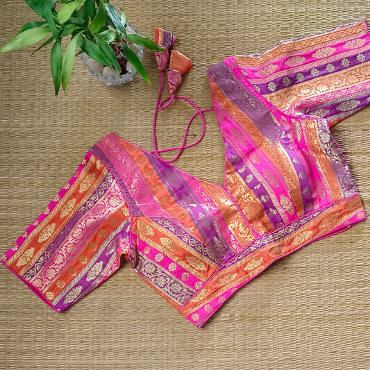 Multicolor Brocade Blouse