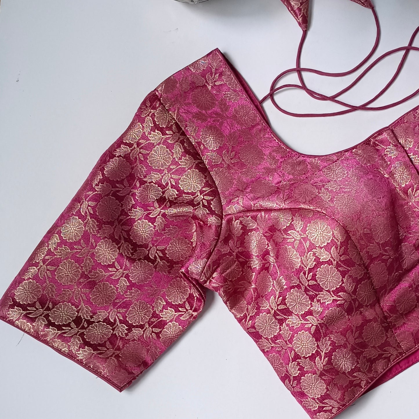 Classic Onion Pink Brocade Blouse(assorted)