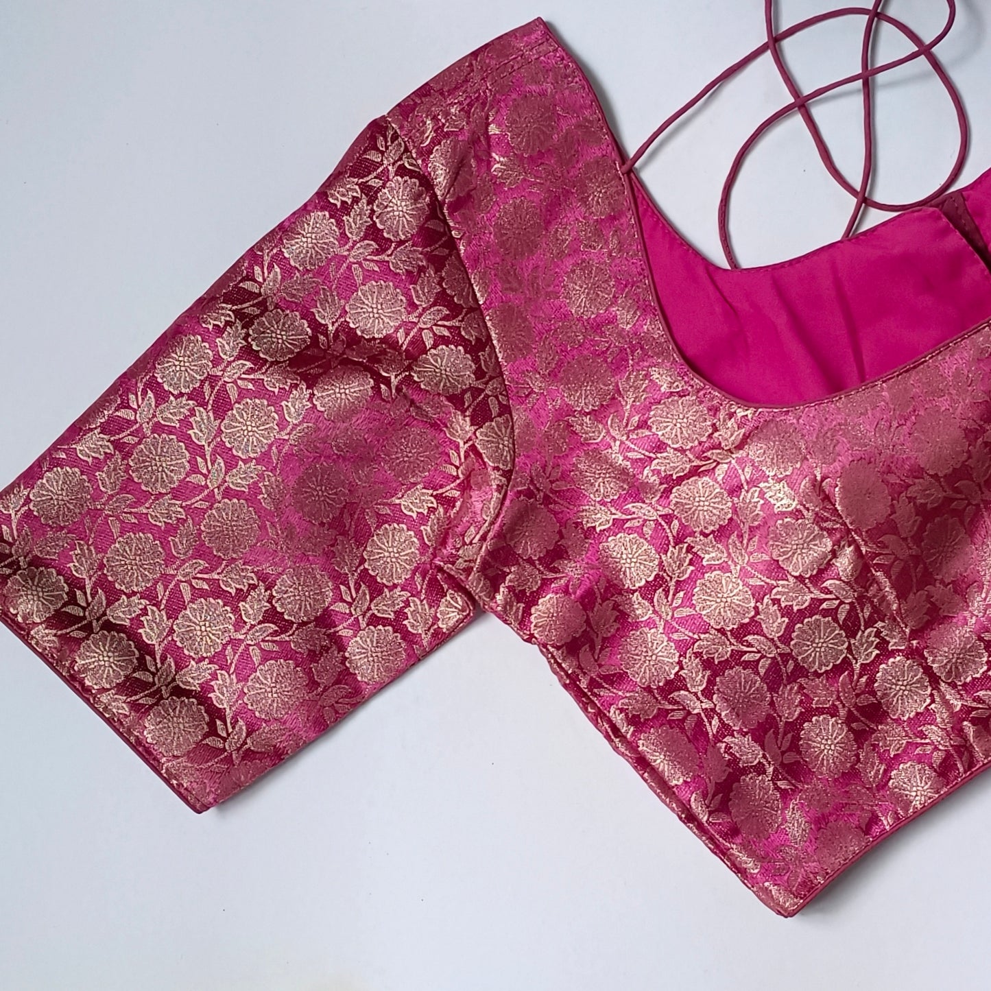 Classic Onion Pink Brocade Blouse(assorted)