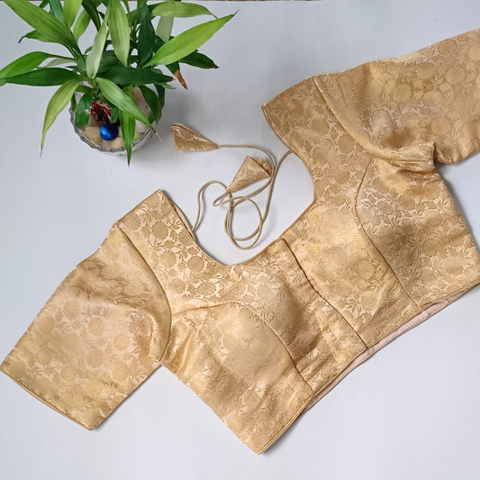 Classic Golden Brocade Blouse(assorted)