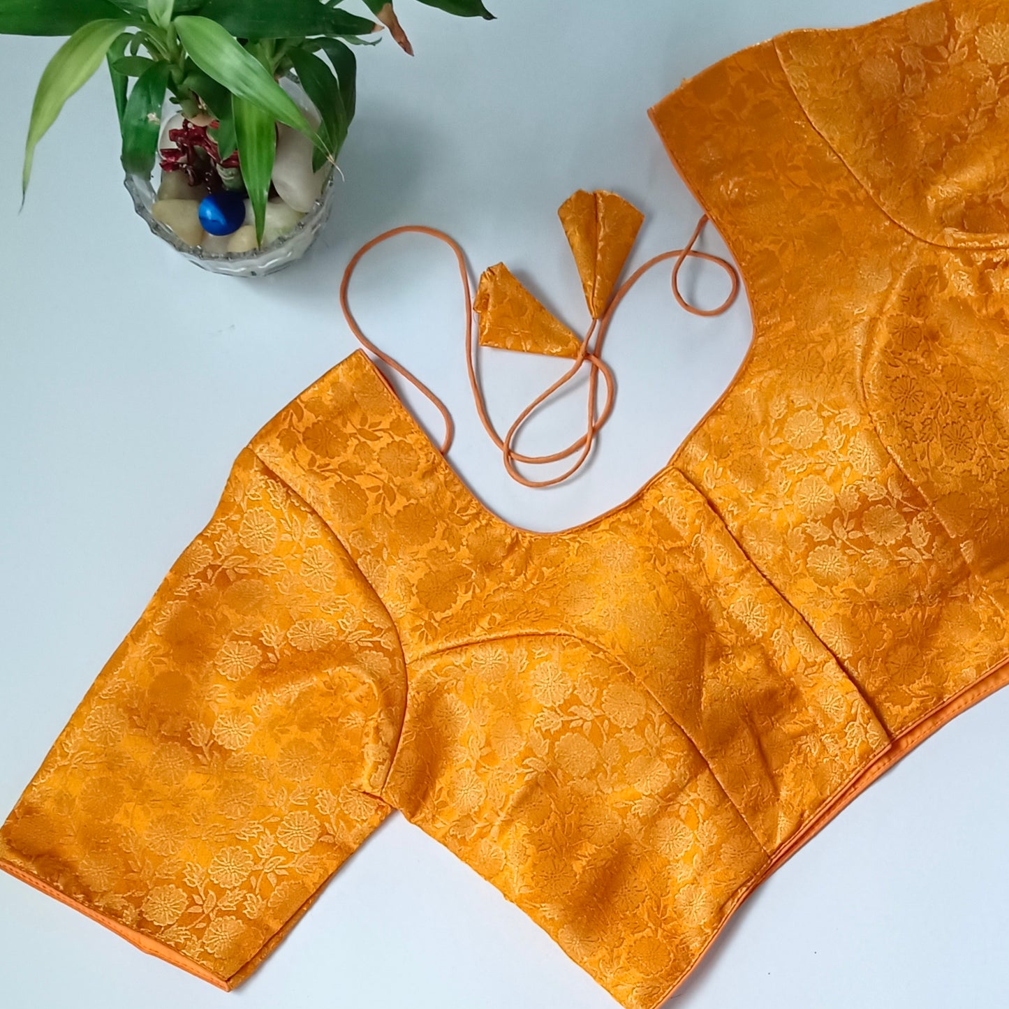 Dark Yellow Brocade Blouse(assorted)