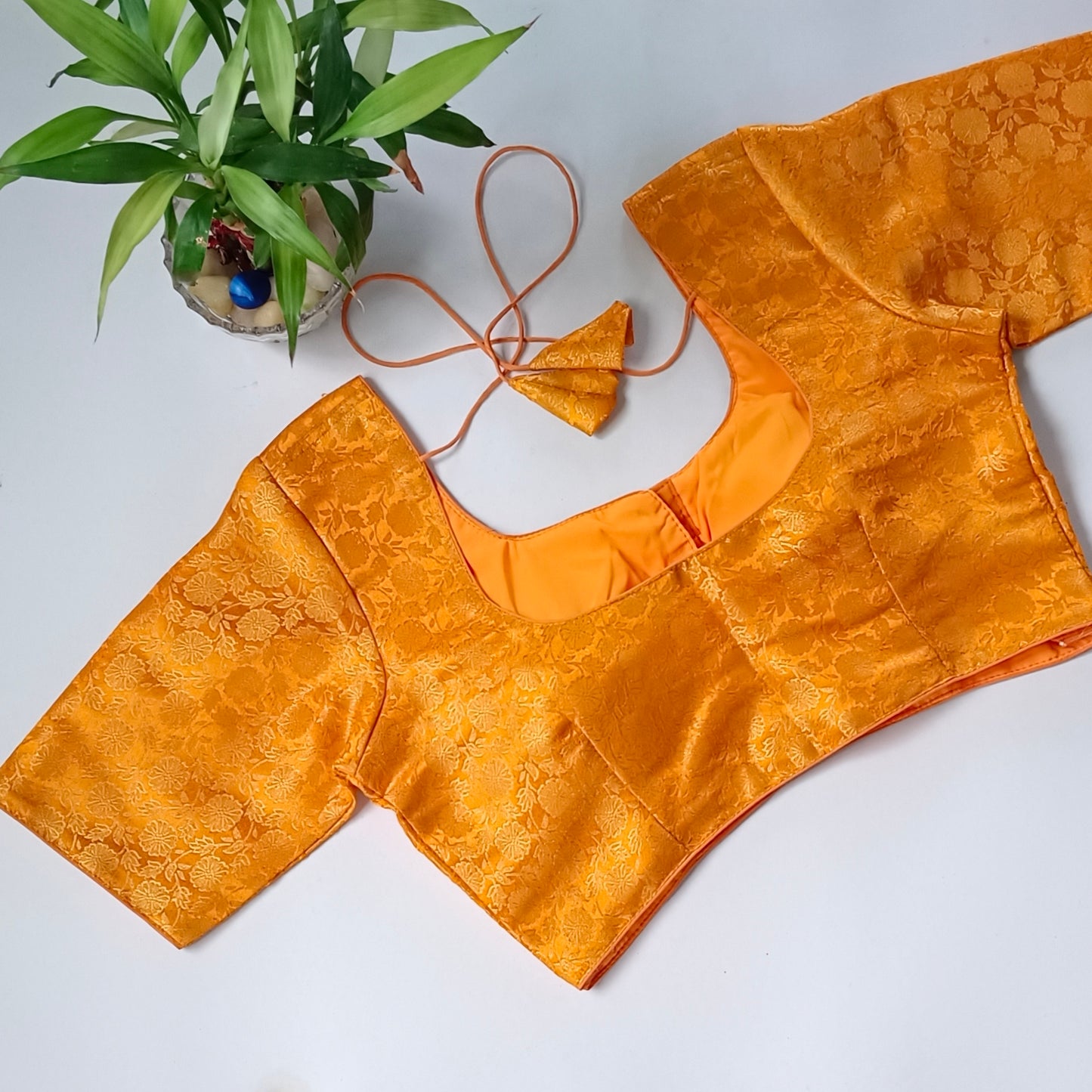 Dark Yellow Brocade Blouse(assorted)