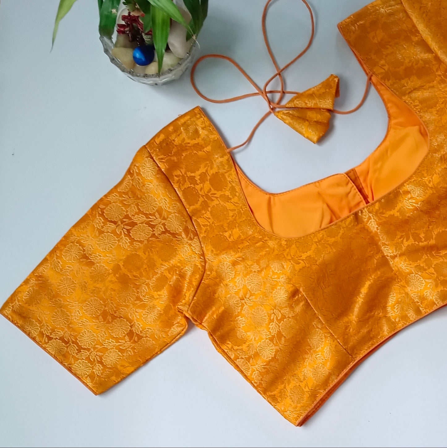 Dark Yellow Brocade Blouse(assorted)