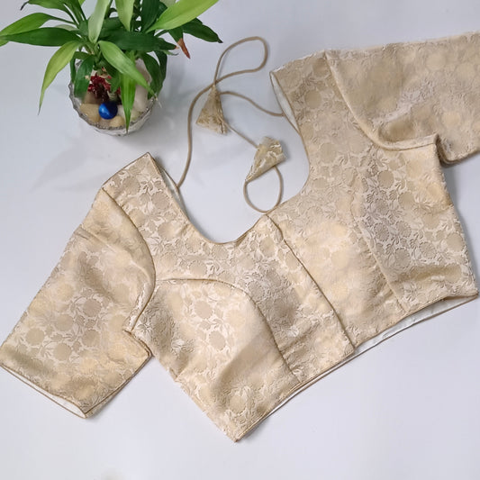 Classic Off White Brocade Blouse(assorted)