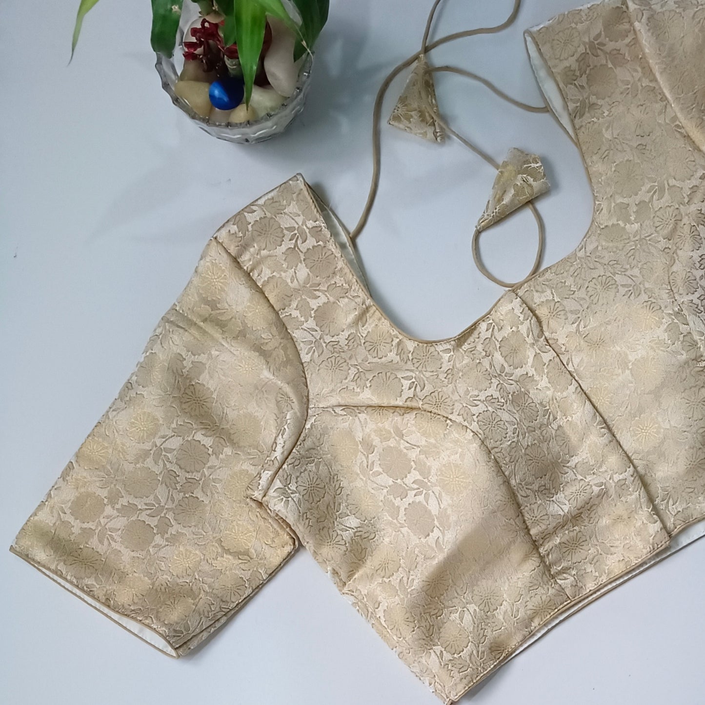 Classic Off White Brocade Blouse(assorted)