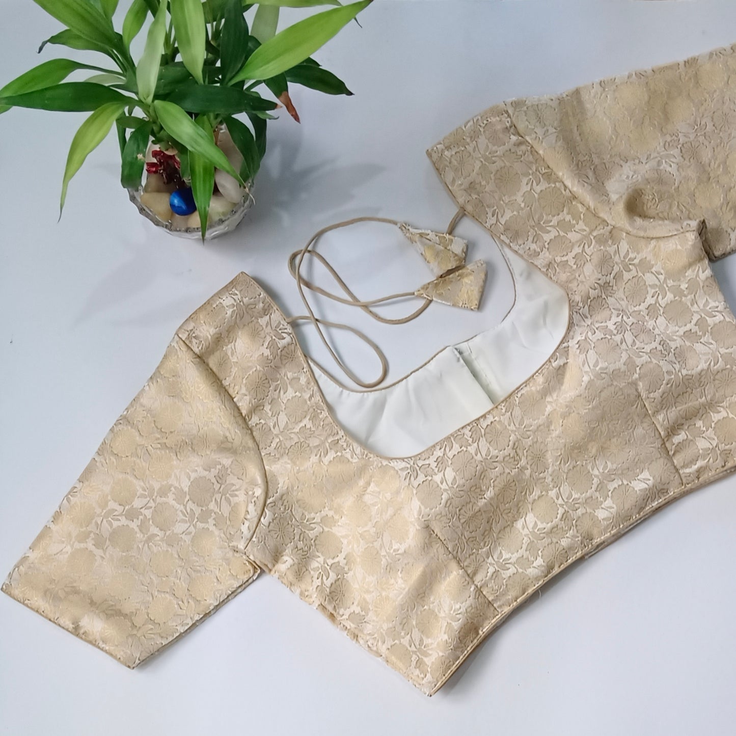 Classic Off White Brocade Blouse(assorted)