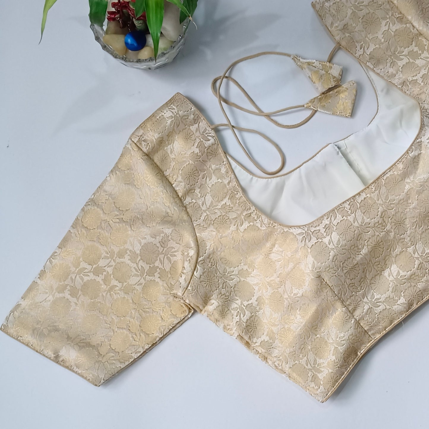 Classic Off White Brocade Blouse(assorted)