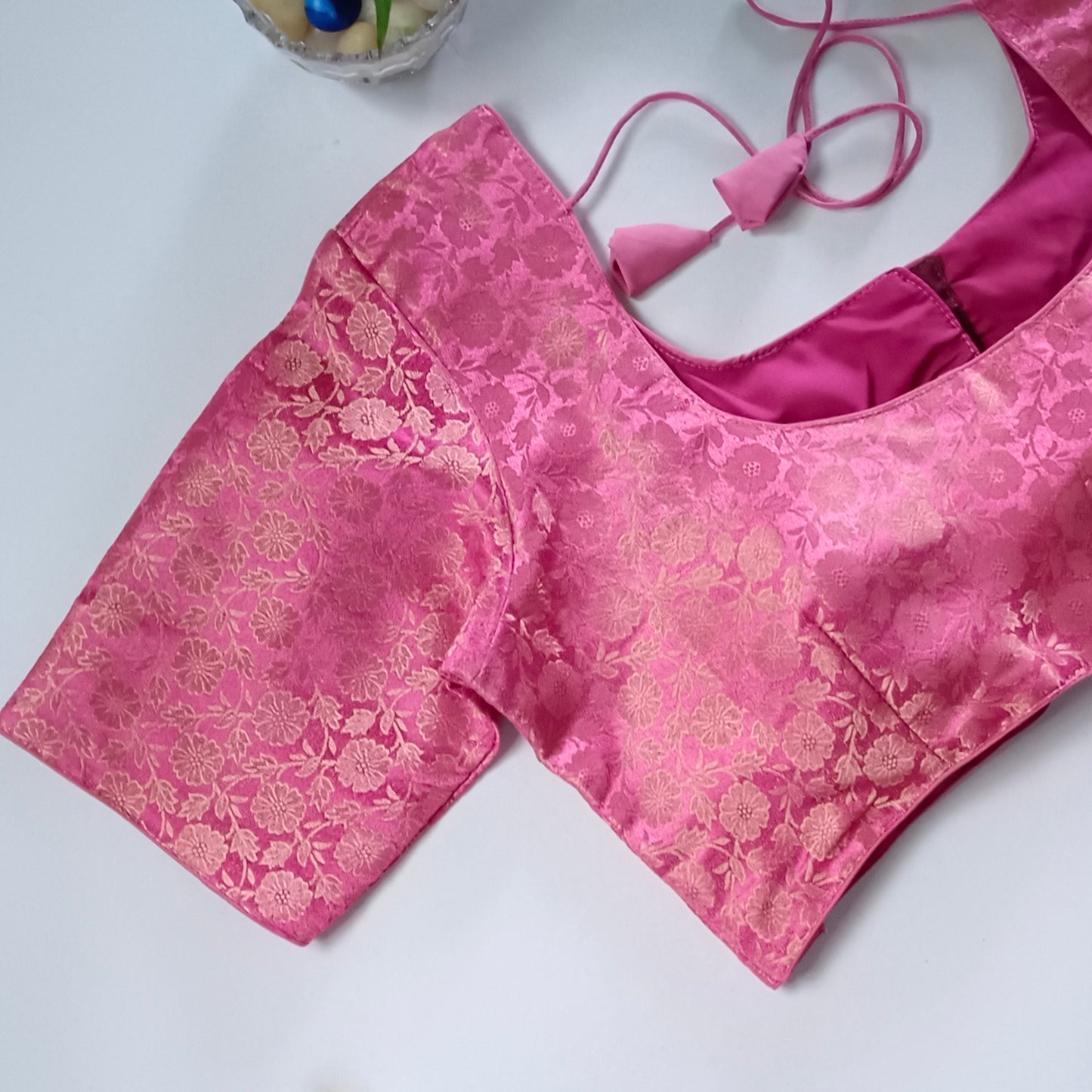 Classic Pink Brocade Blouse(assorted)