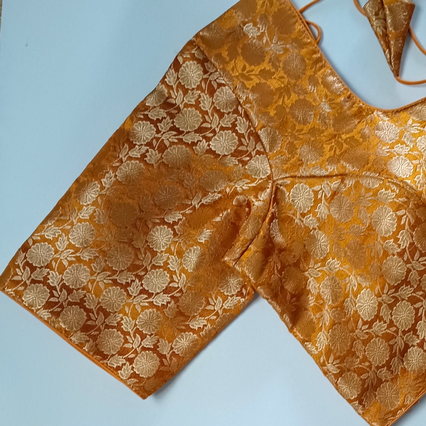 Classic Mustard Brocade Blouse(assorted)