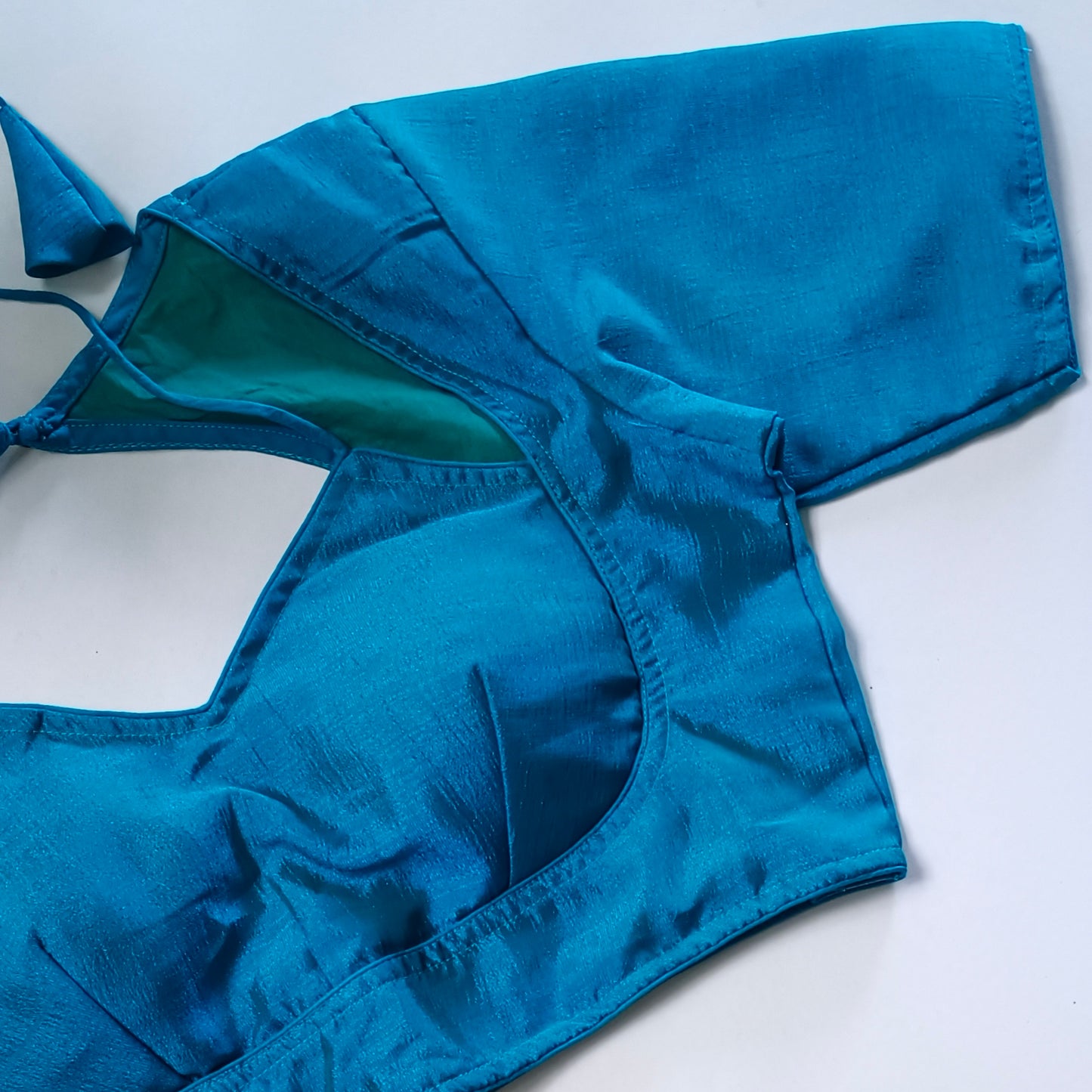 Blue Masaba Neck Plain Blouse