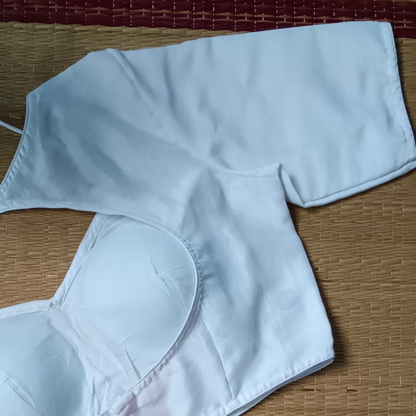 White Masaba Neck Plain Blouse