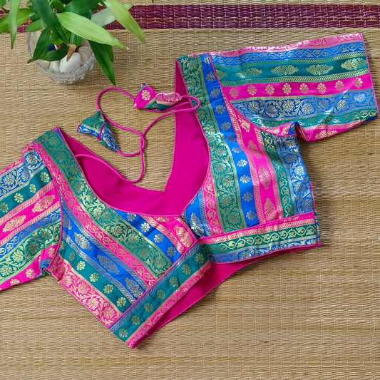 Multicolor Brocade Blouse