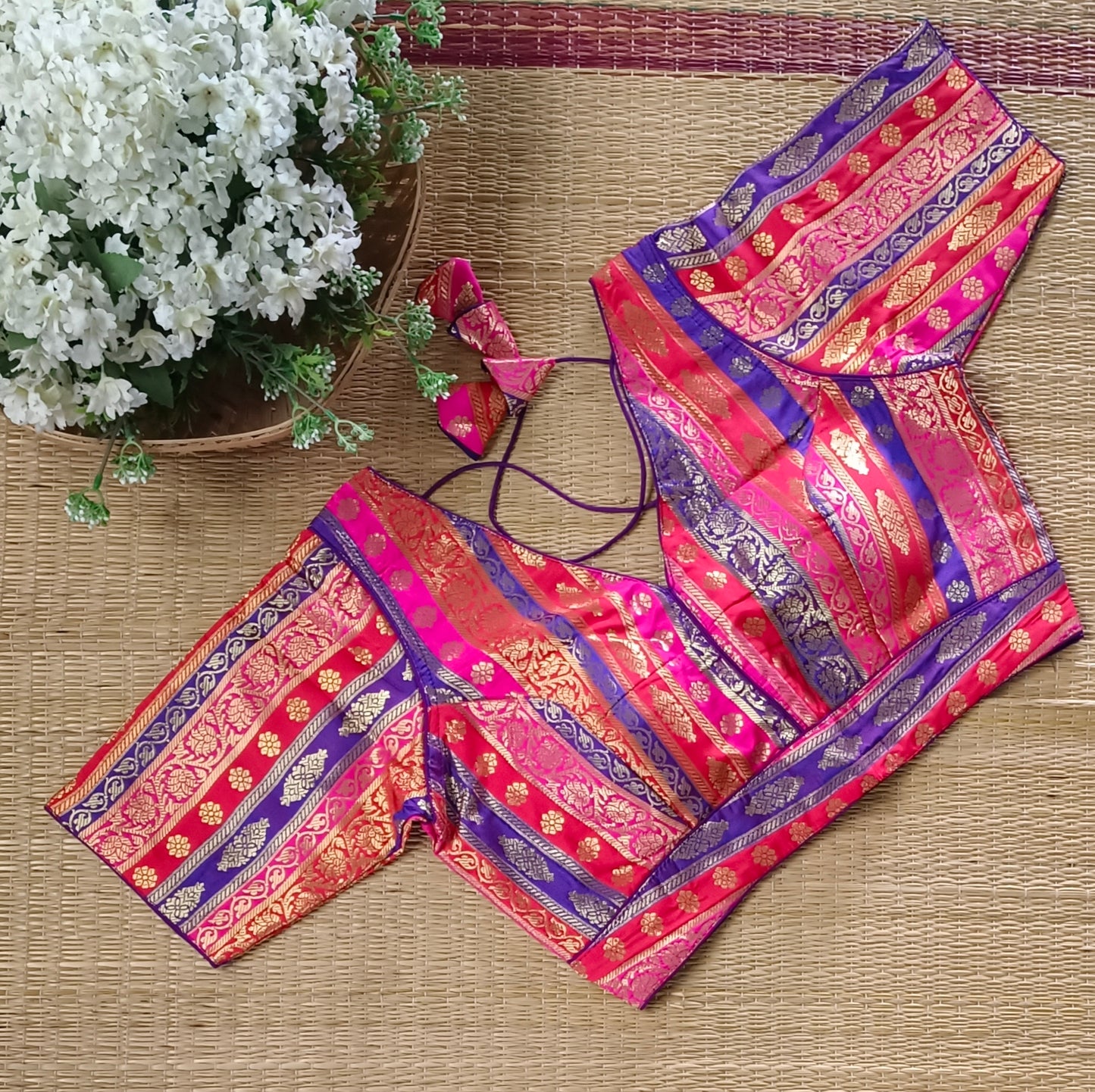 Multicolor Brocade Blouse