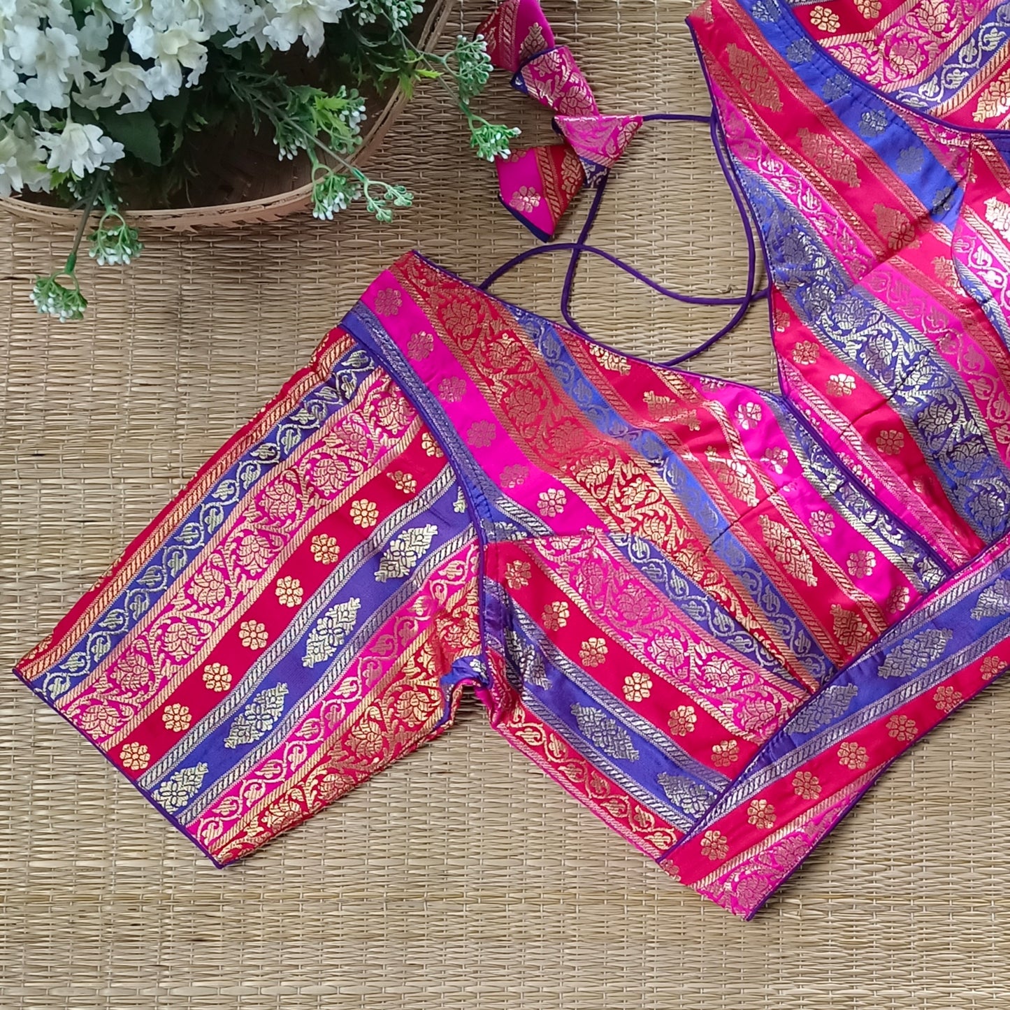 Multicolor Brocade Blouse