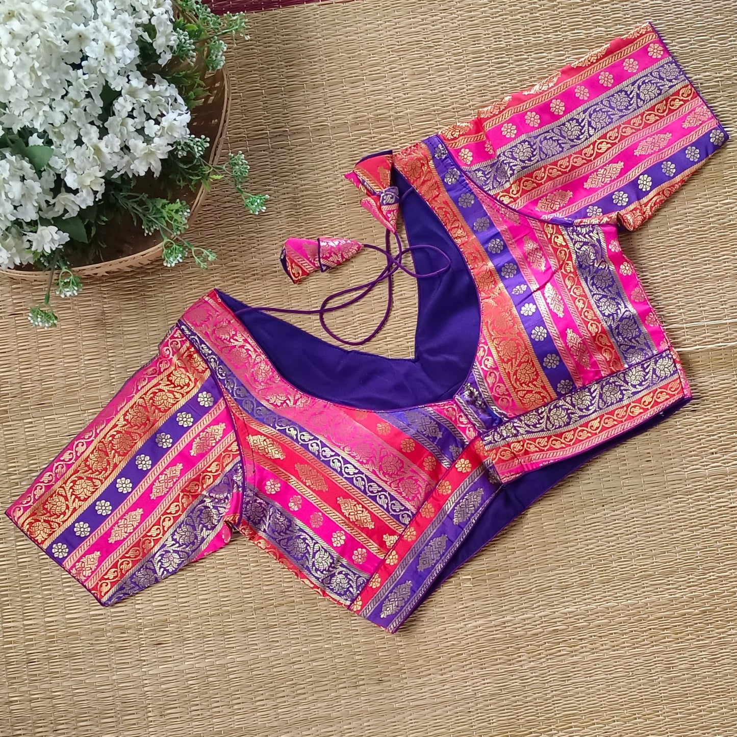 Multicolor Brocade Blouse