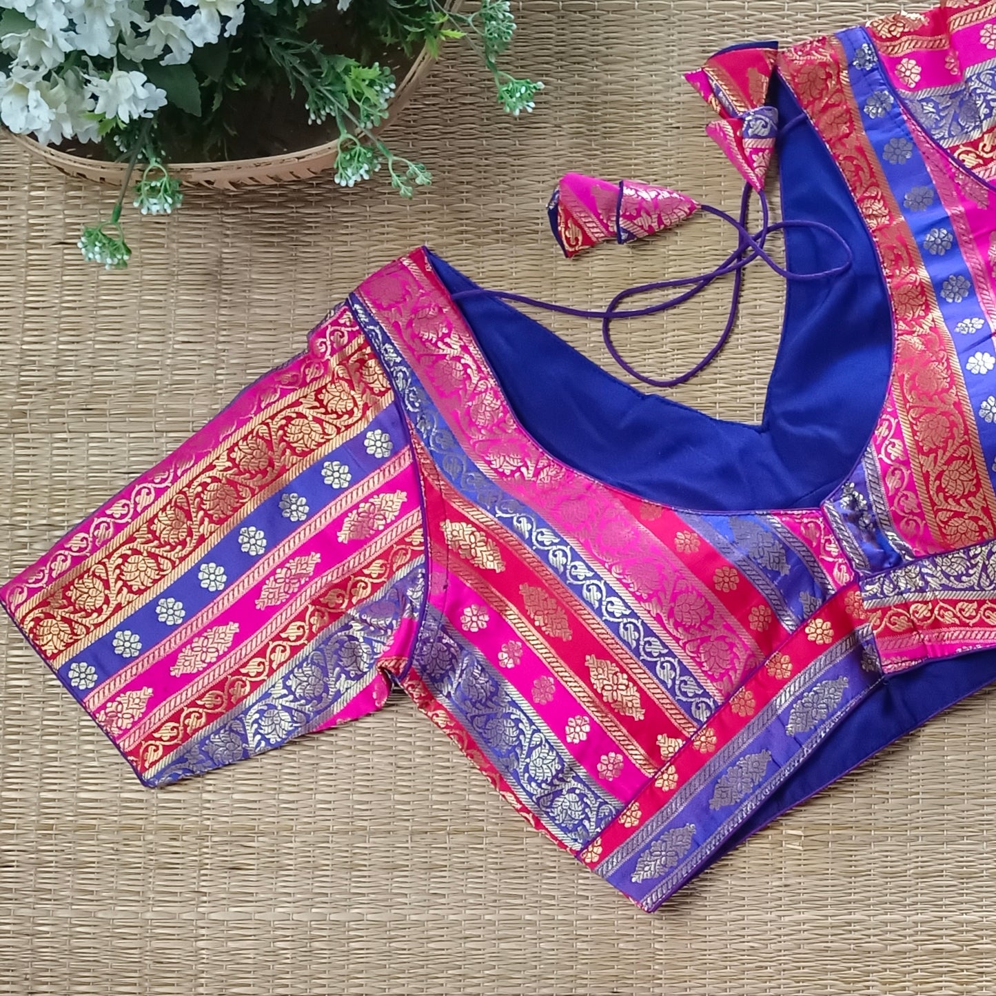 Multicolor Brocade Blouse