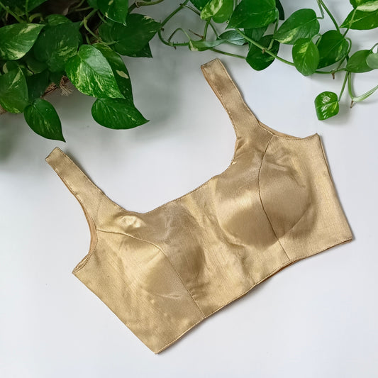 Dark Golden Classic Sleeveless Blouse