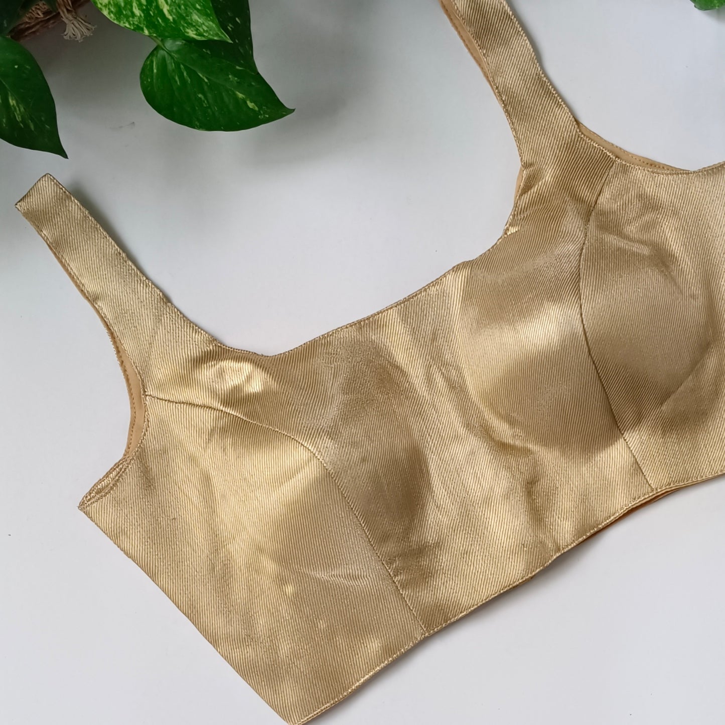 Dark Golden Classic Sleeveless Blouse