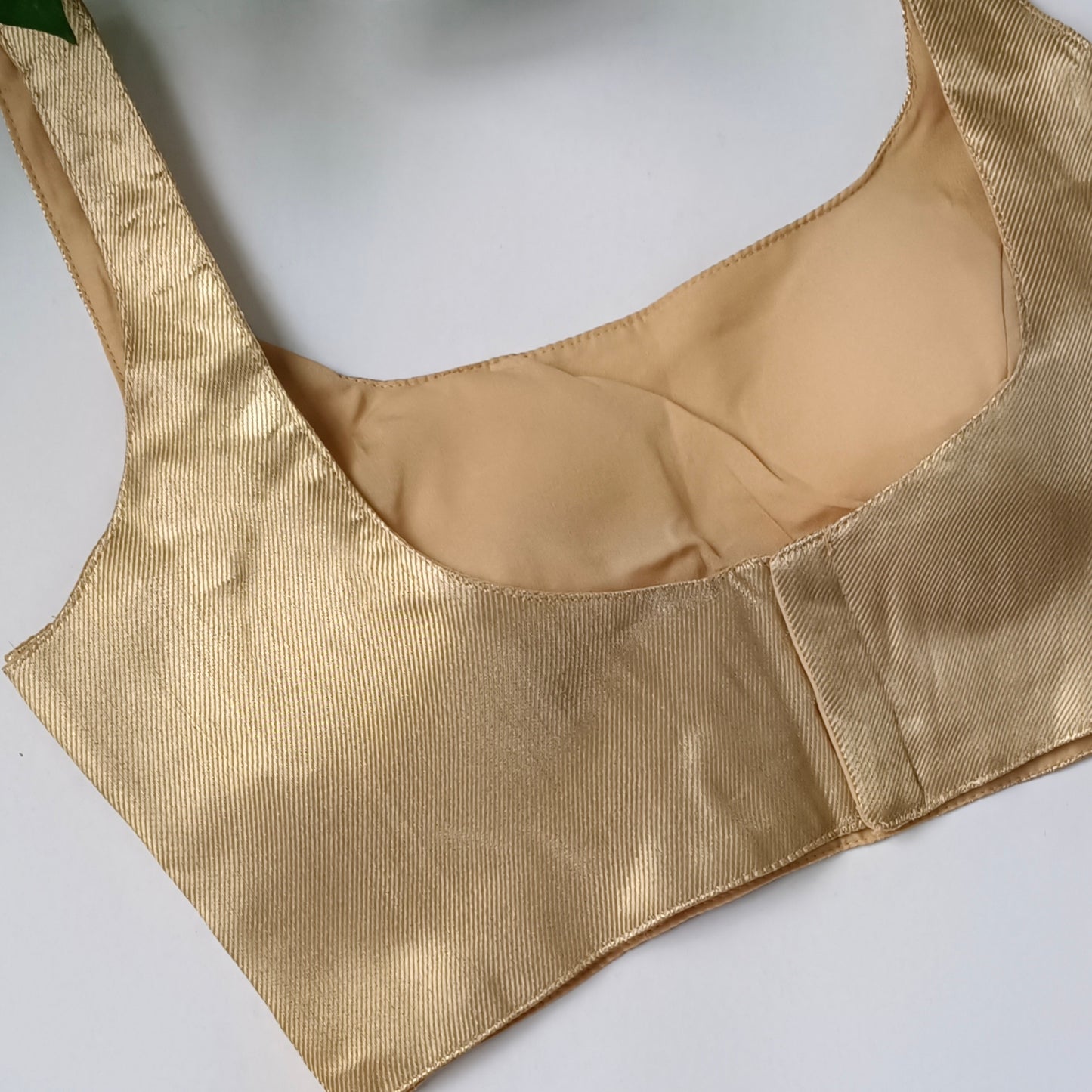 Metallic Golden Classic Sleeveless Blouse