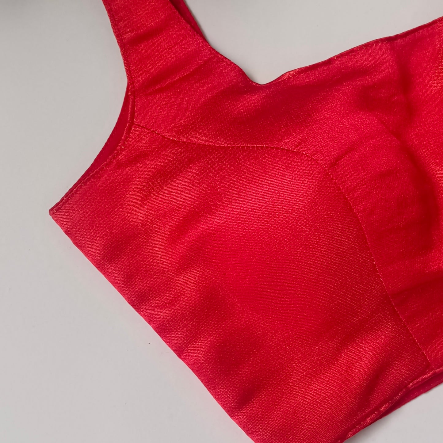 Metallic Red Classic Sleeveless Blouse