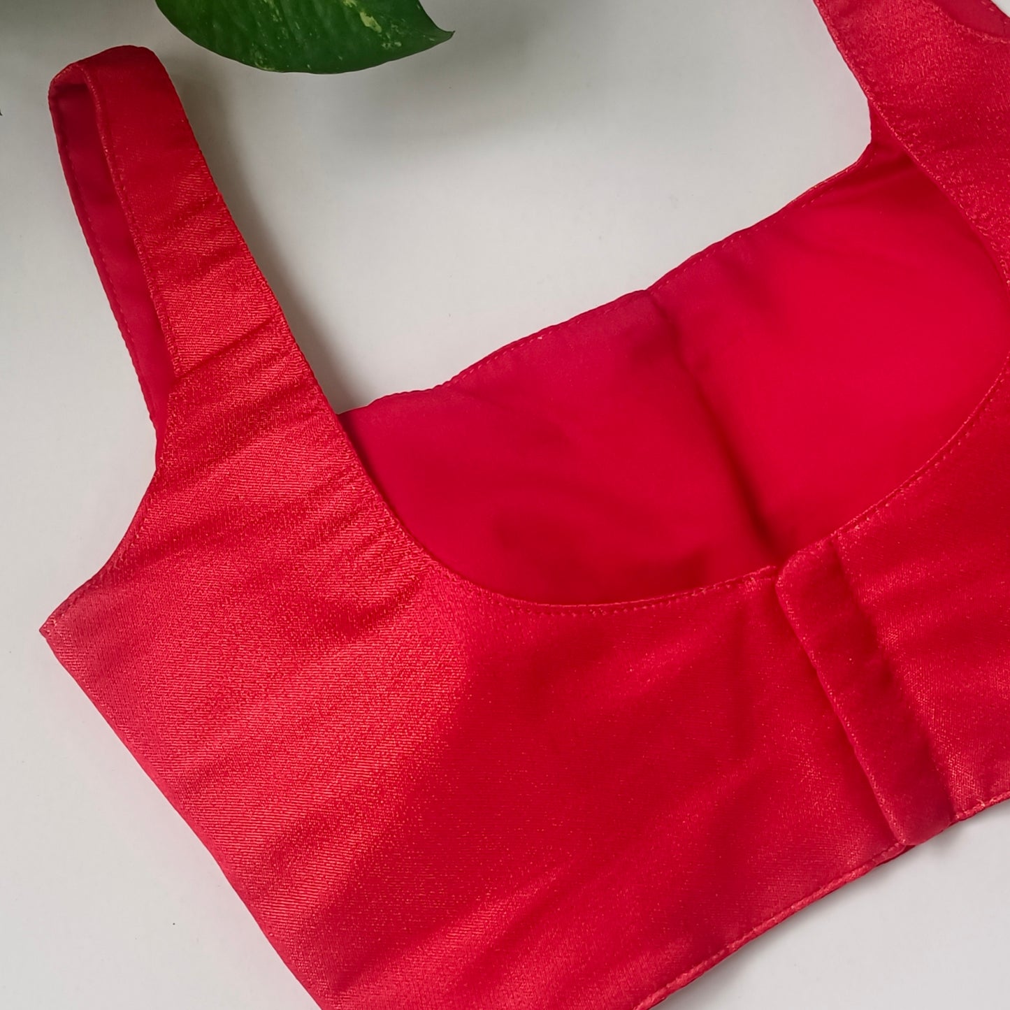 Metallic Red Classic Sleeveless Blouse