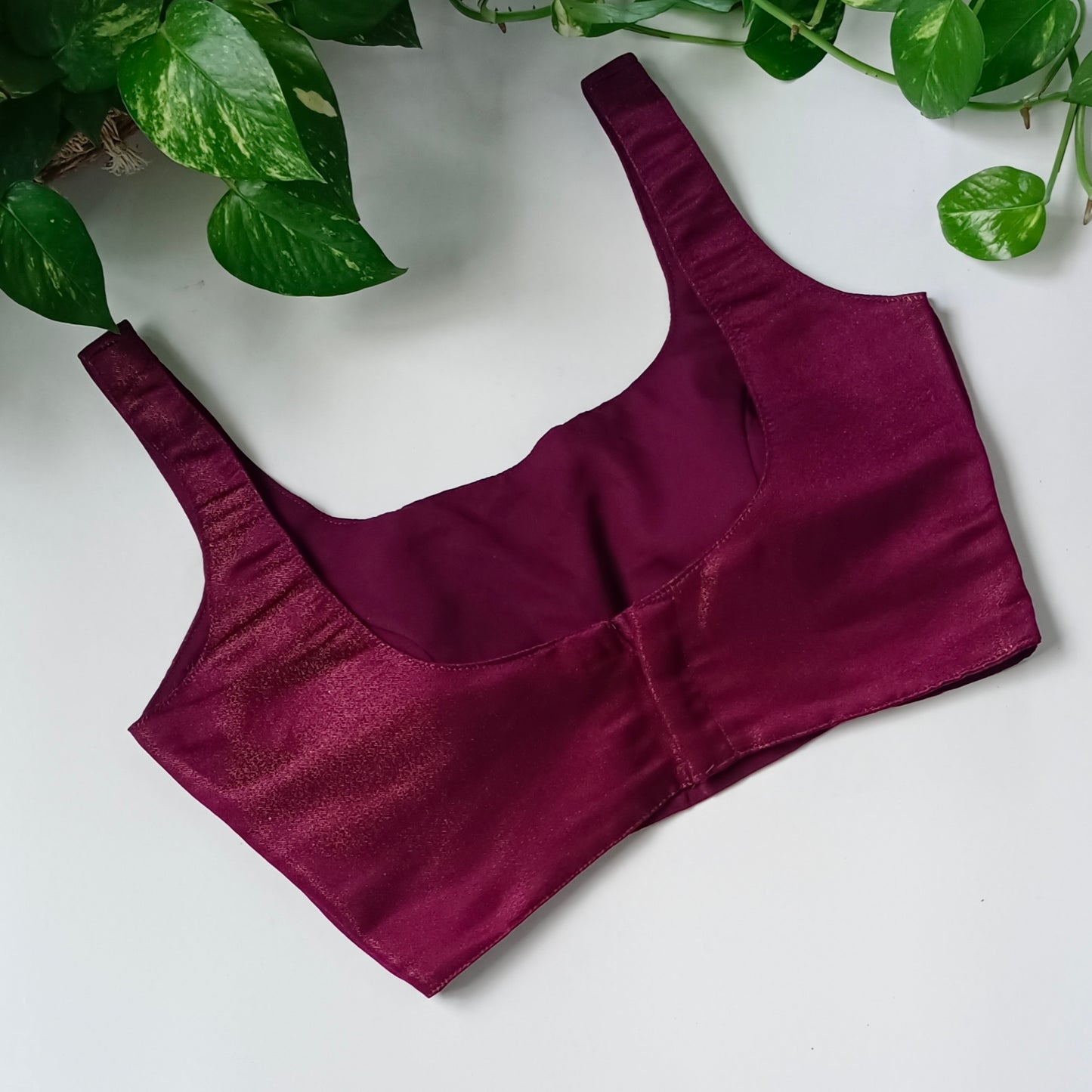 Metallic Wine Classic Sleeveless Blouse