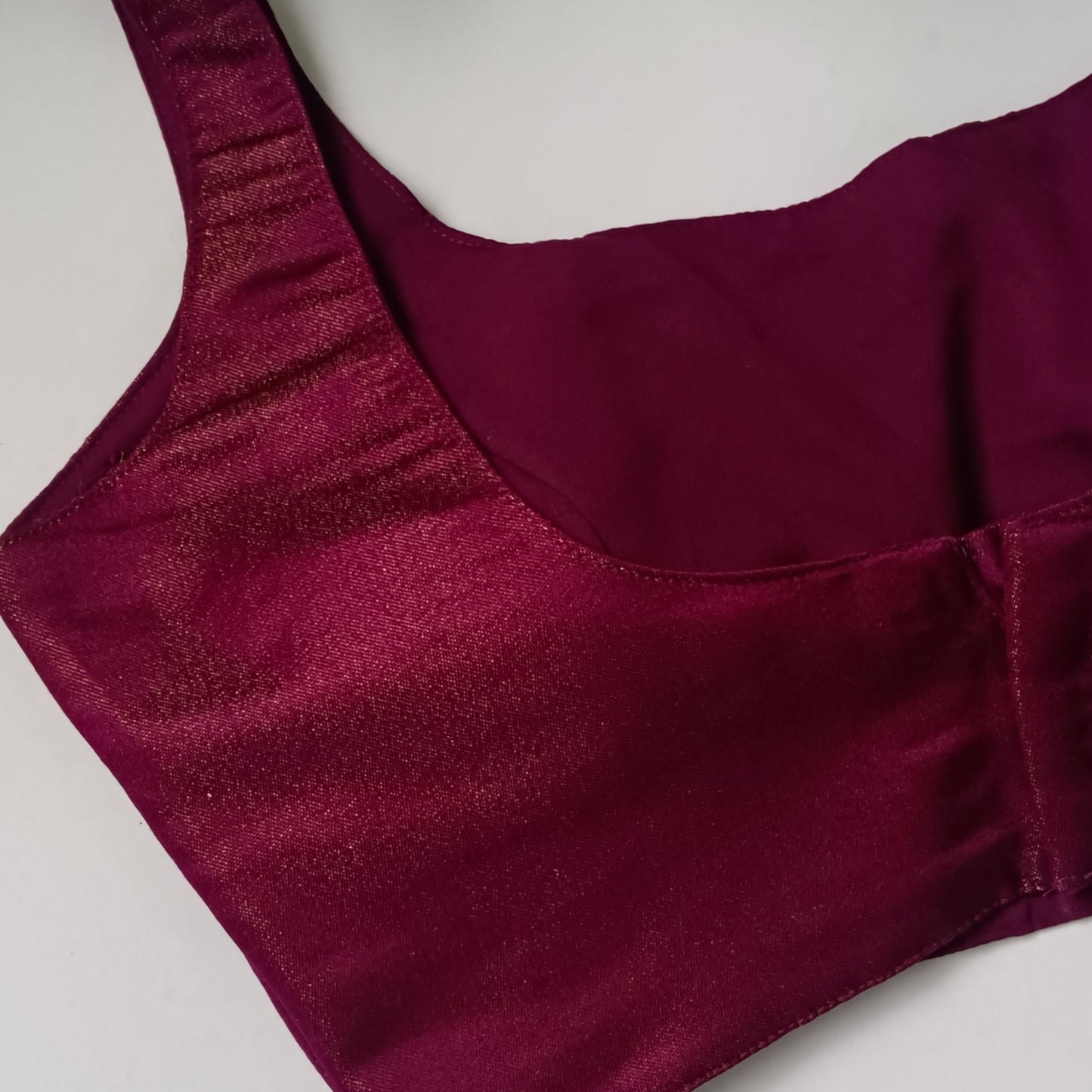 Metallic Wine Classic Sleeveless Blouse