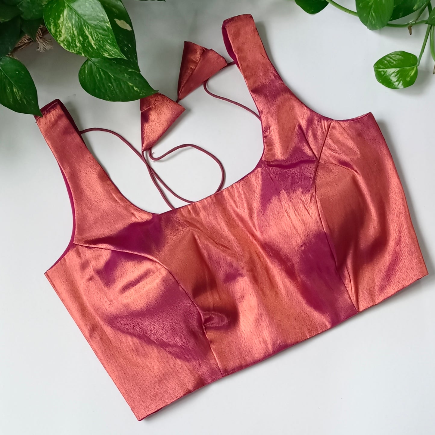 Metallic Magenta Copper Classic Sleeveless Blouse