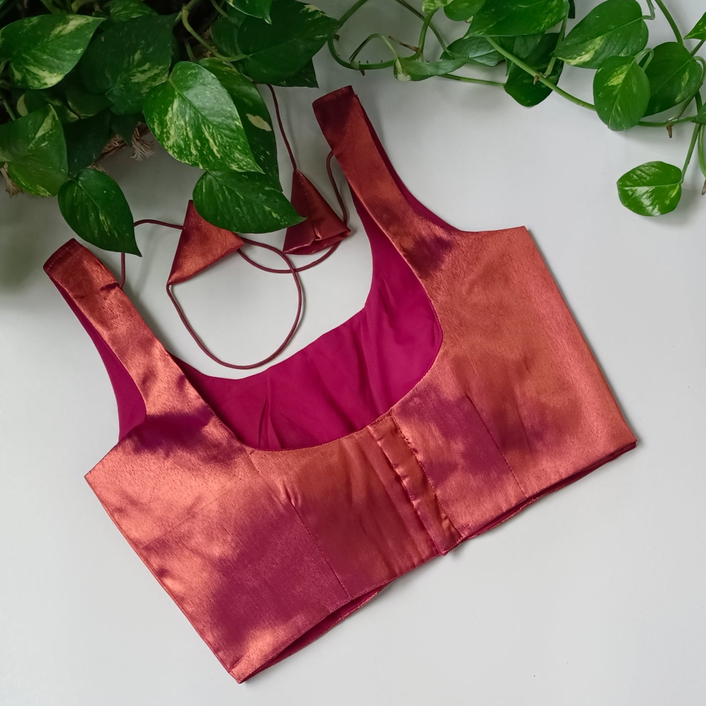 Metallic Magenta Copper Classic Sleeveless Blouse