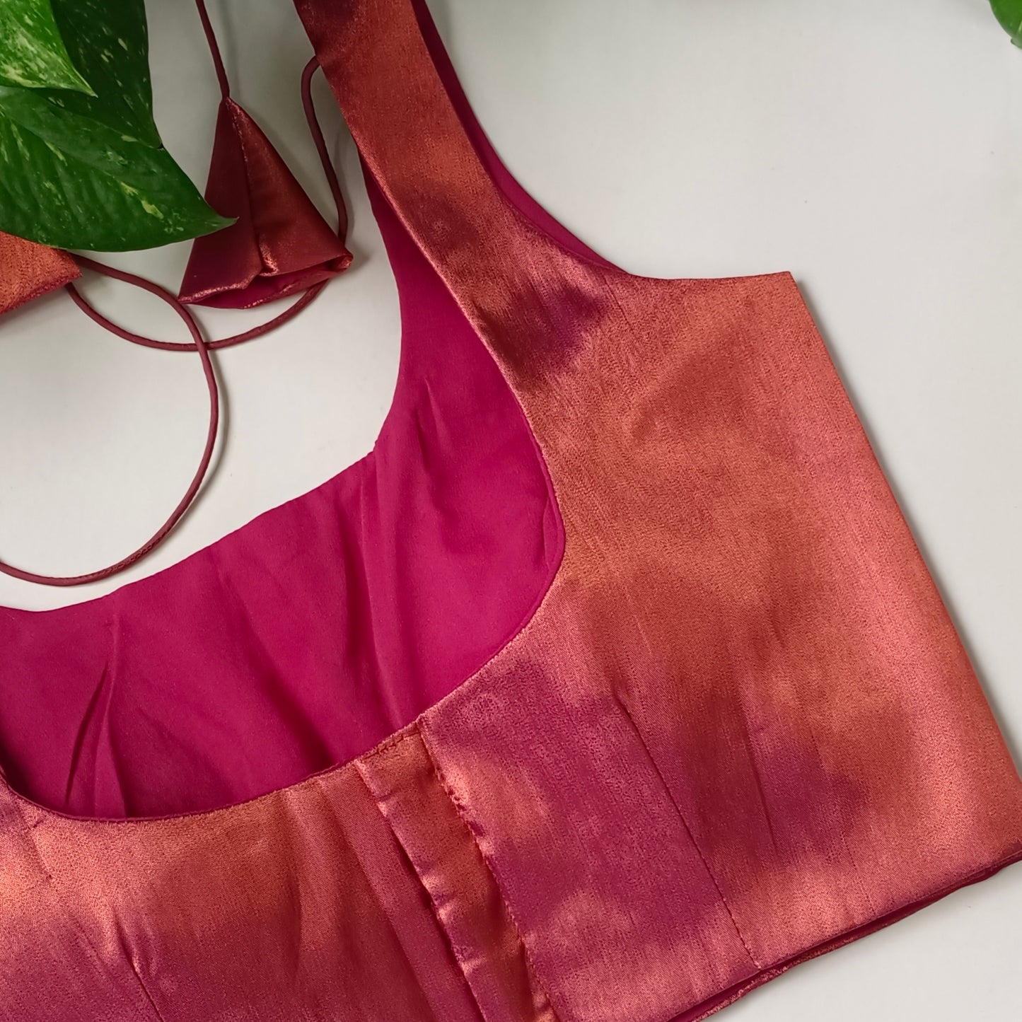 Metallic Magenta Copper Classic Sleeveless Blouse