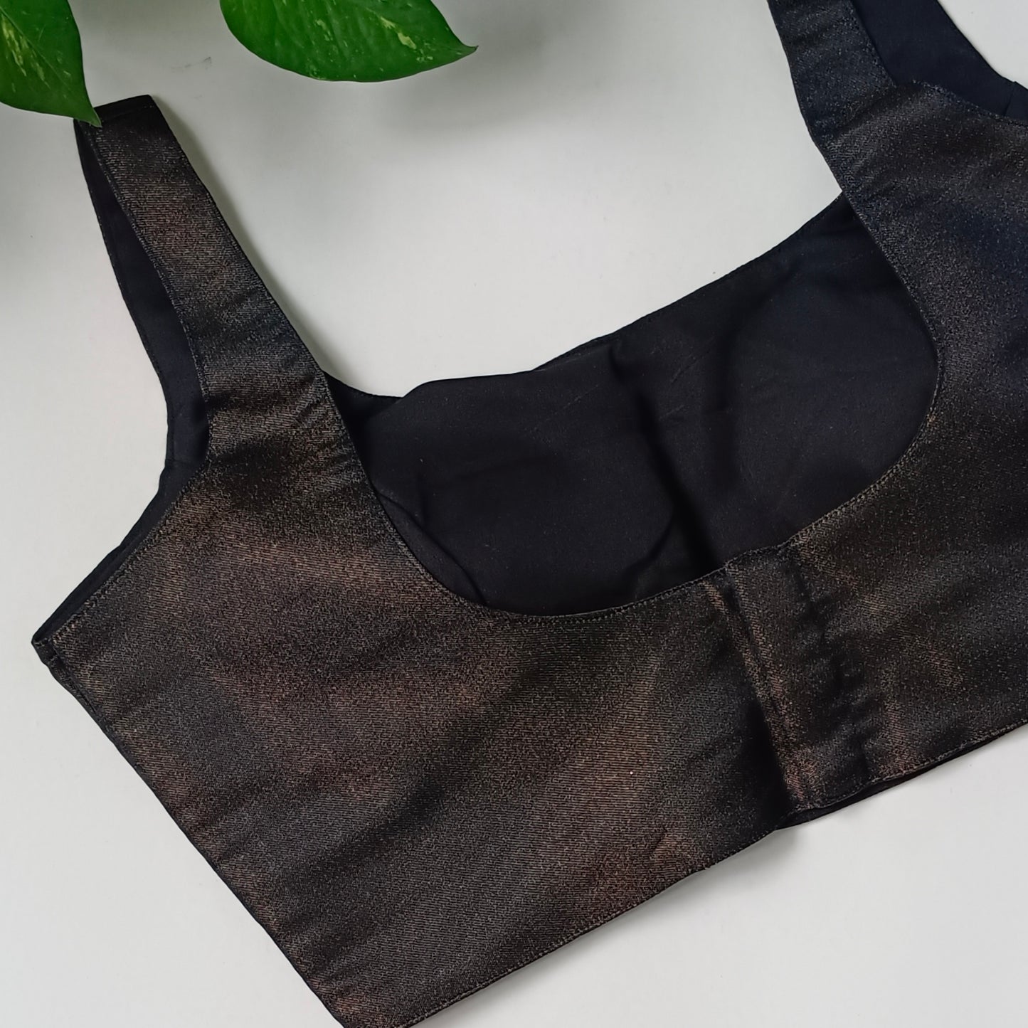 Metallic Black Classic Sleeveless Blouse