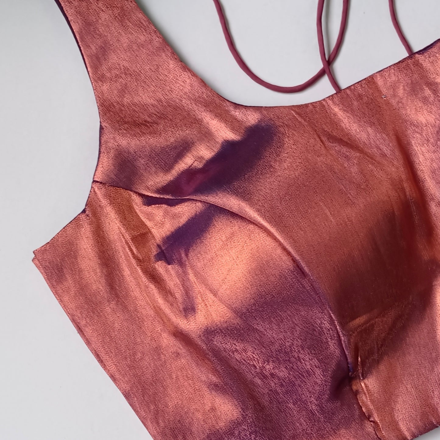 Metallic Wine Copper Classic Sleeveless Blouse