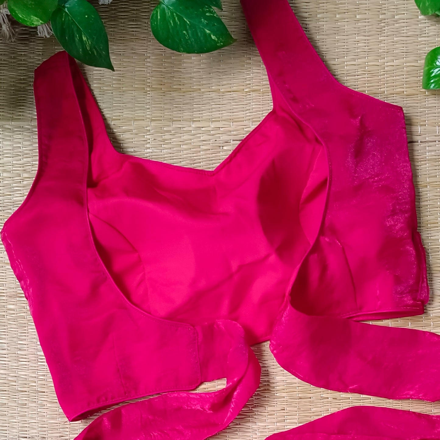 Red Wrap On Sleeveless Blouse