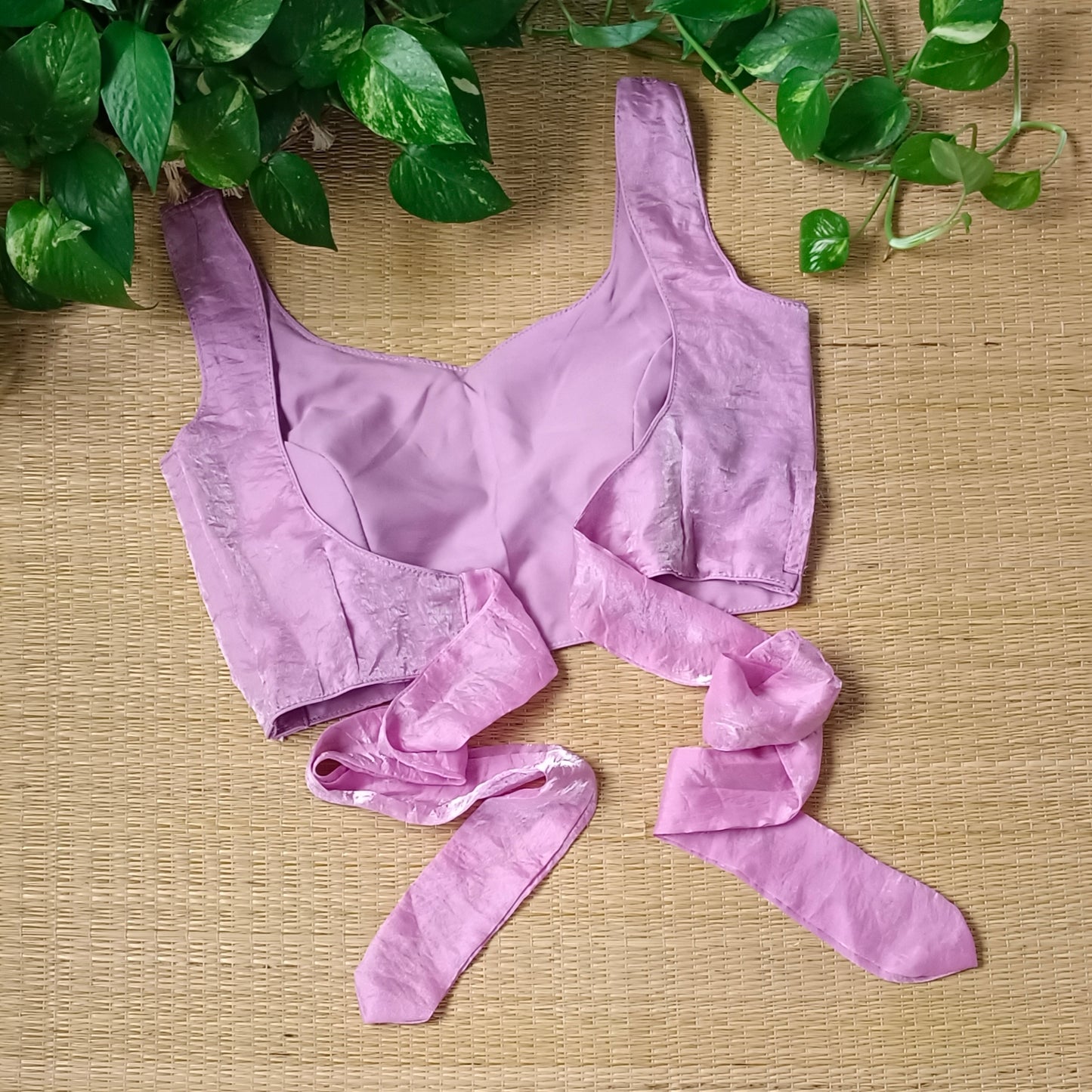 Lilac Wrap On Sleeveless Blouse