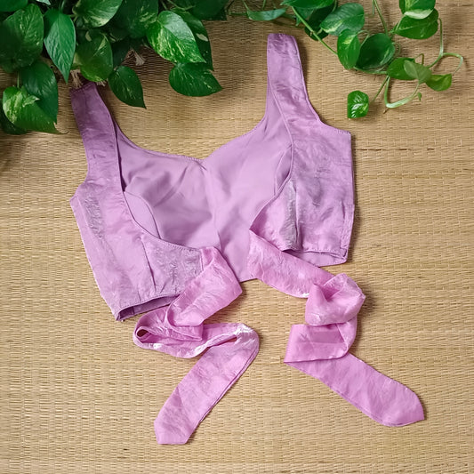 Lilac Wrap On Sleeveless Blouse