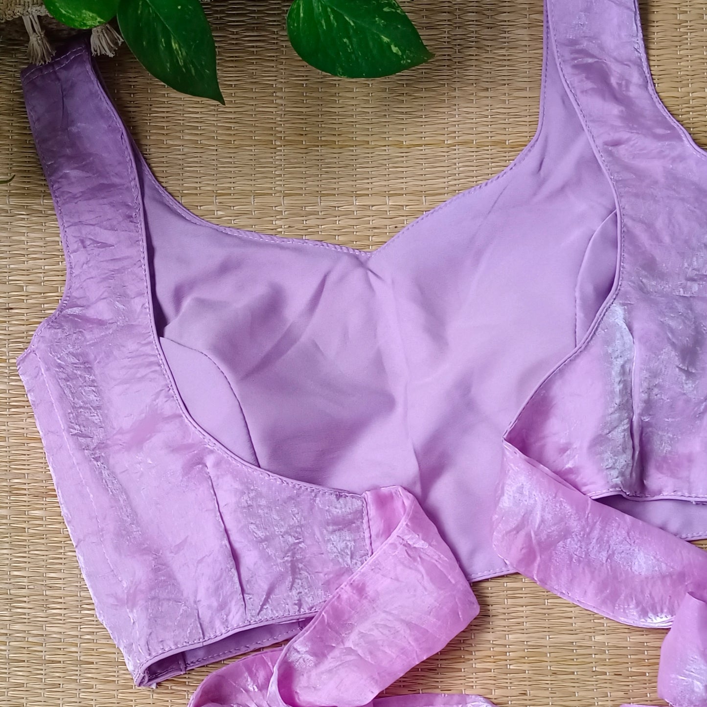 Lilac Wrap On Sleeveless Blouse