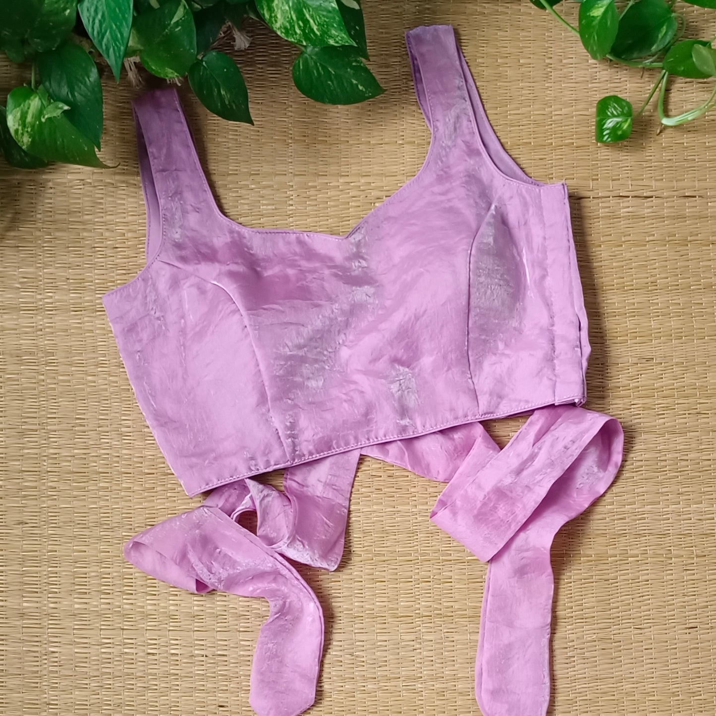 Lilac Wrap On Sleeveless Blouse