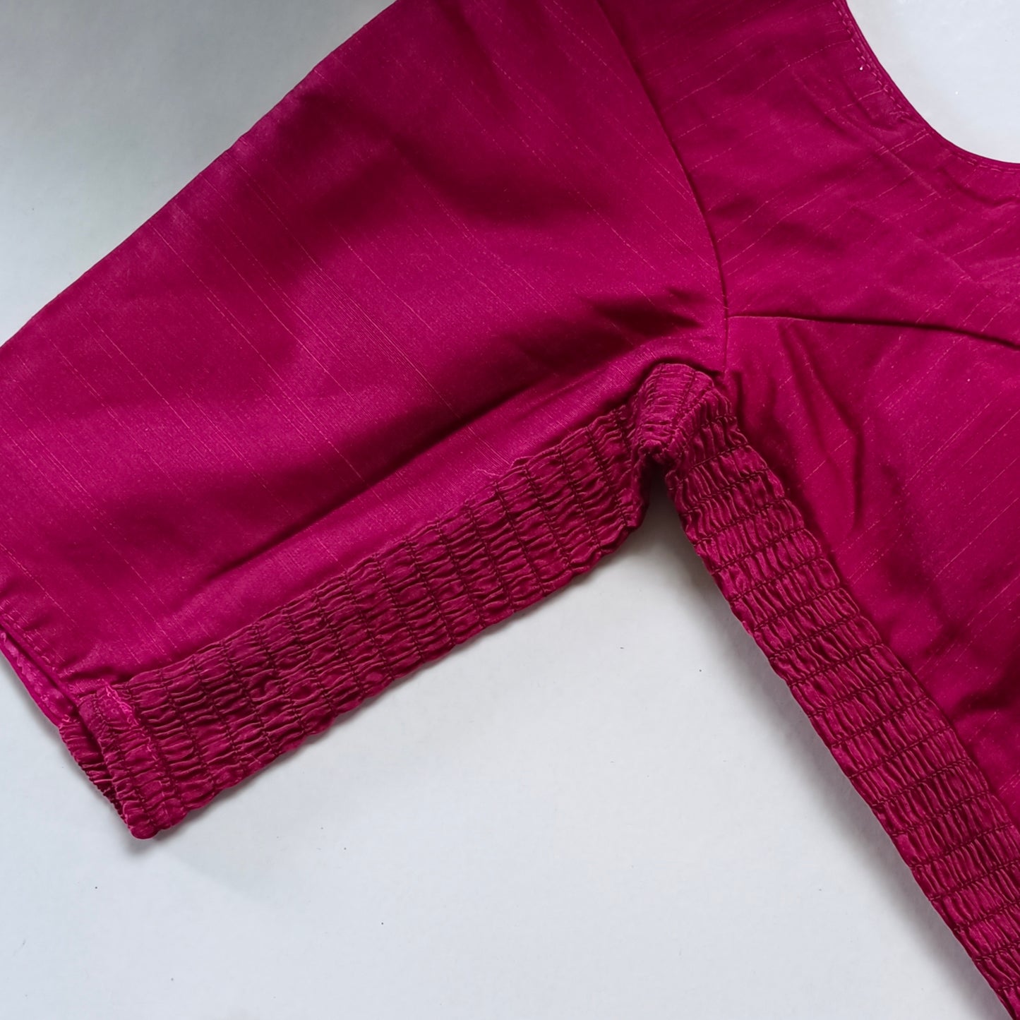 Classic Magenta plain flexi fit blouse