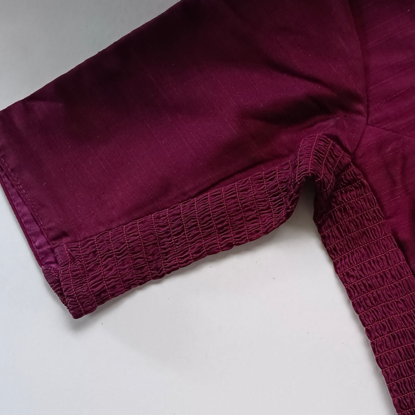 Classic wine plain flexi fit blouse