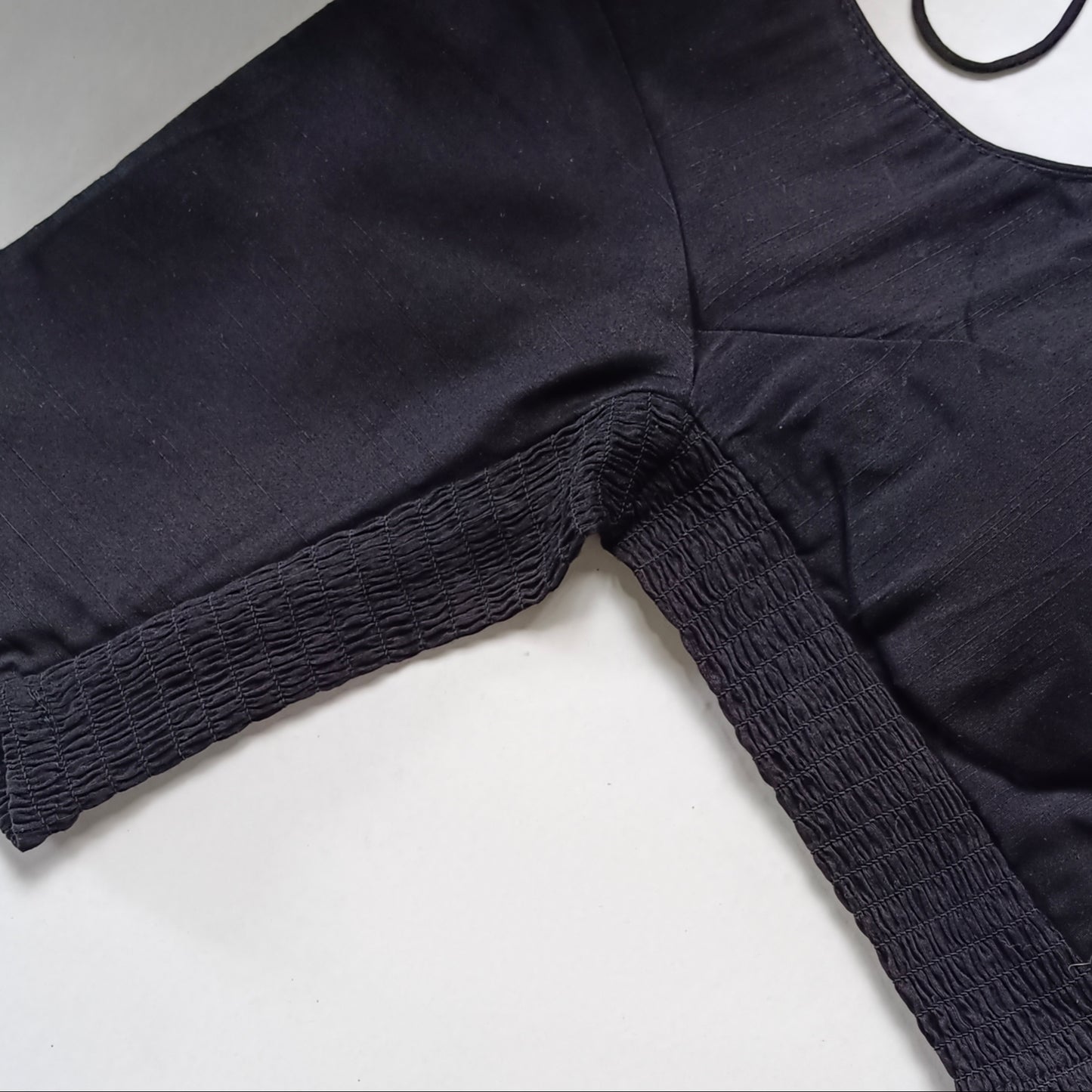 Classic black plain flexi fit blouse