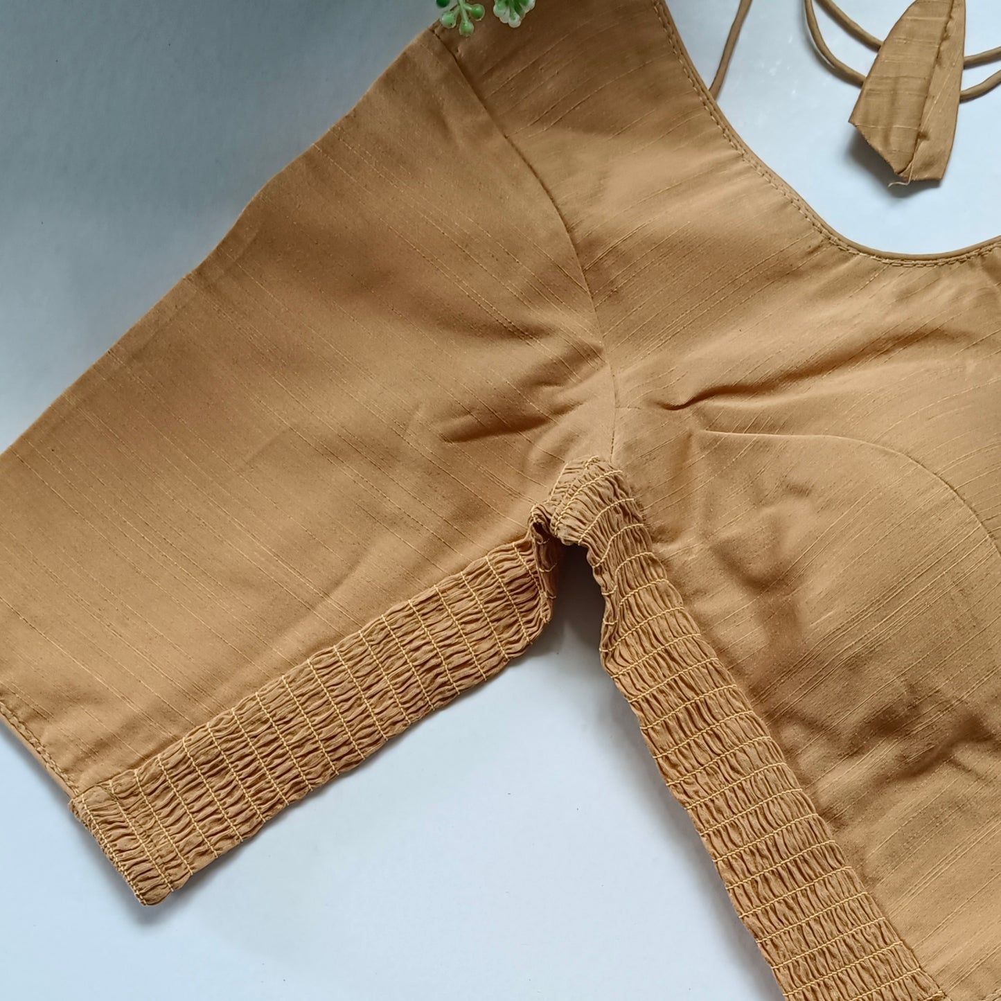 Classic golden plain flexi fit blouse