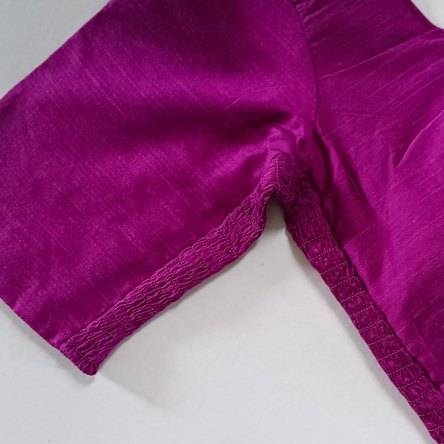 Classic purple plain flexi fit blouse