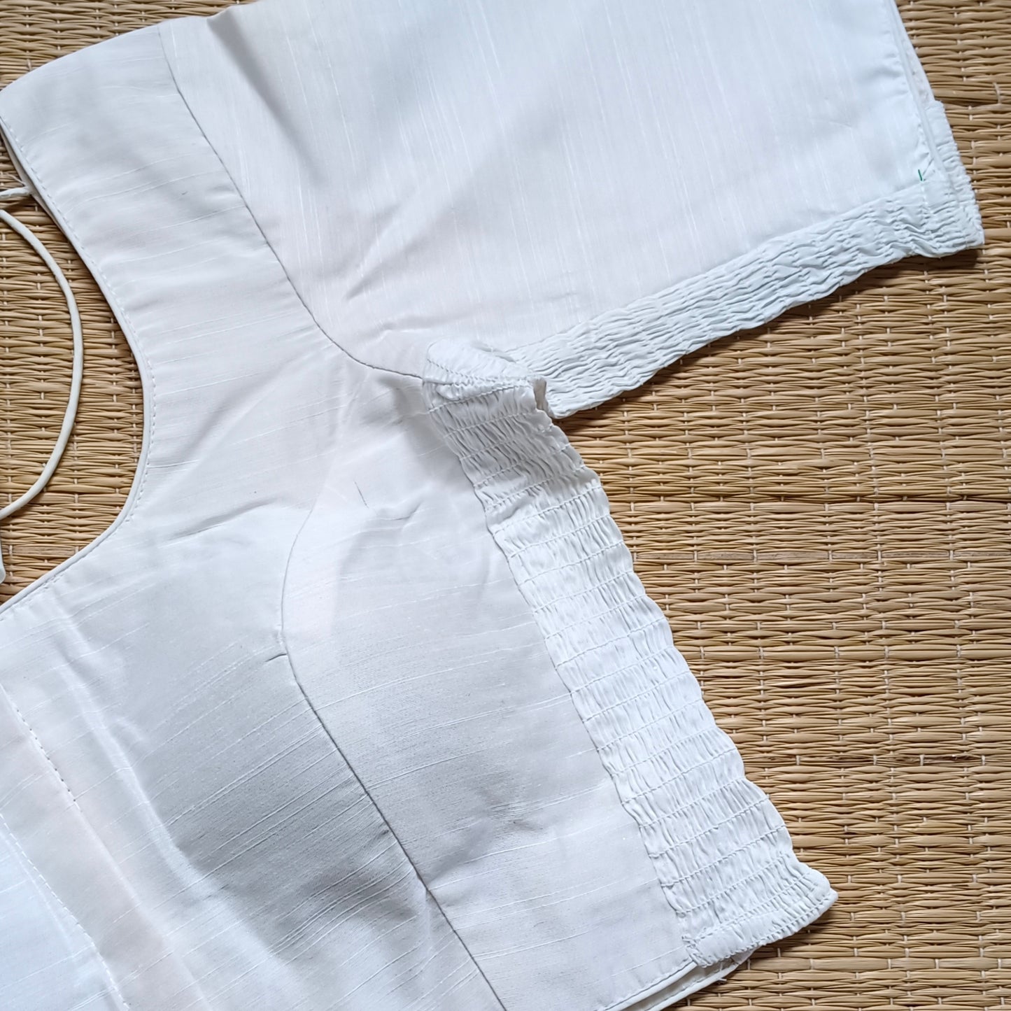 Classic white plain flexi fit blouse