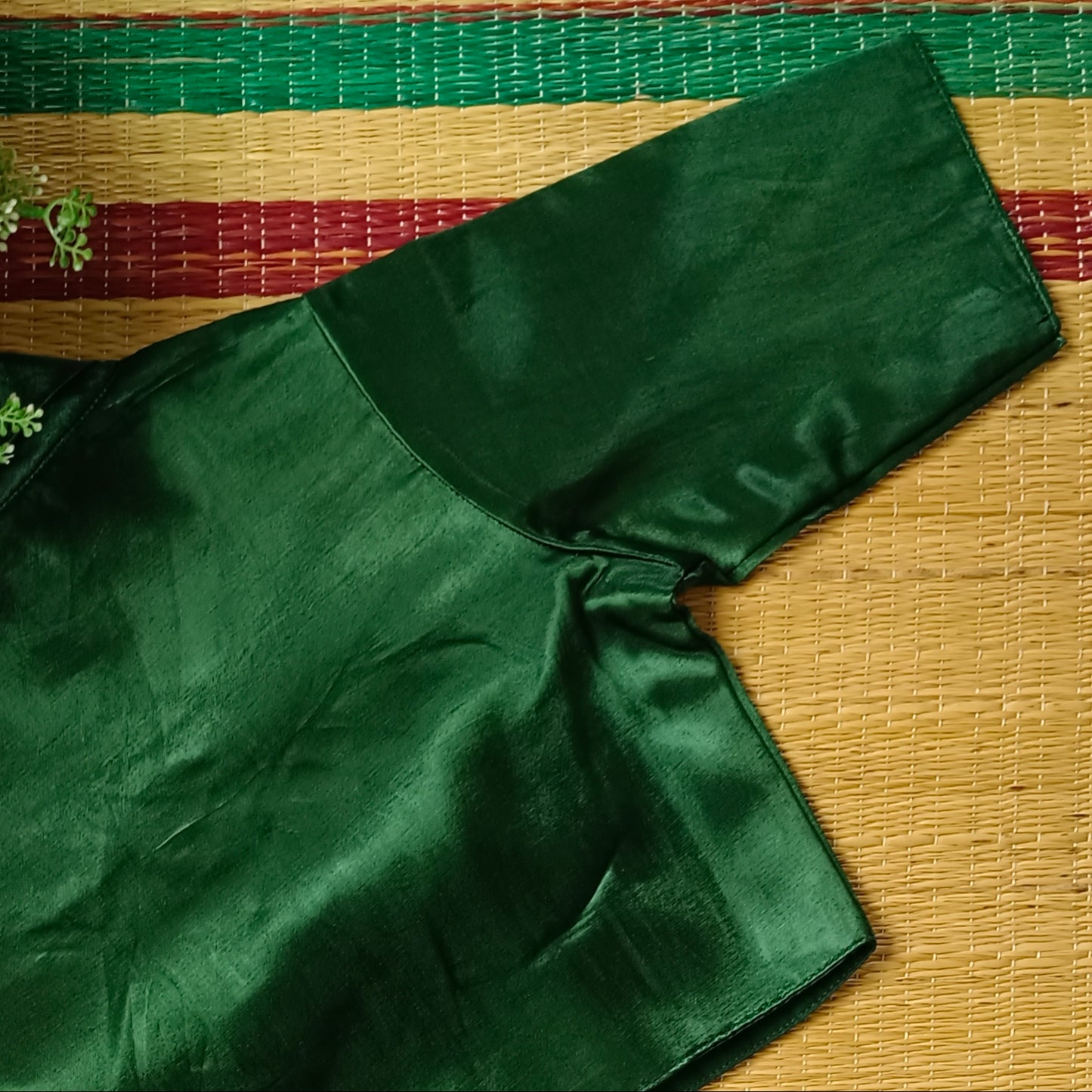 Bottle Green Collar Neck Blouse