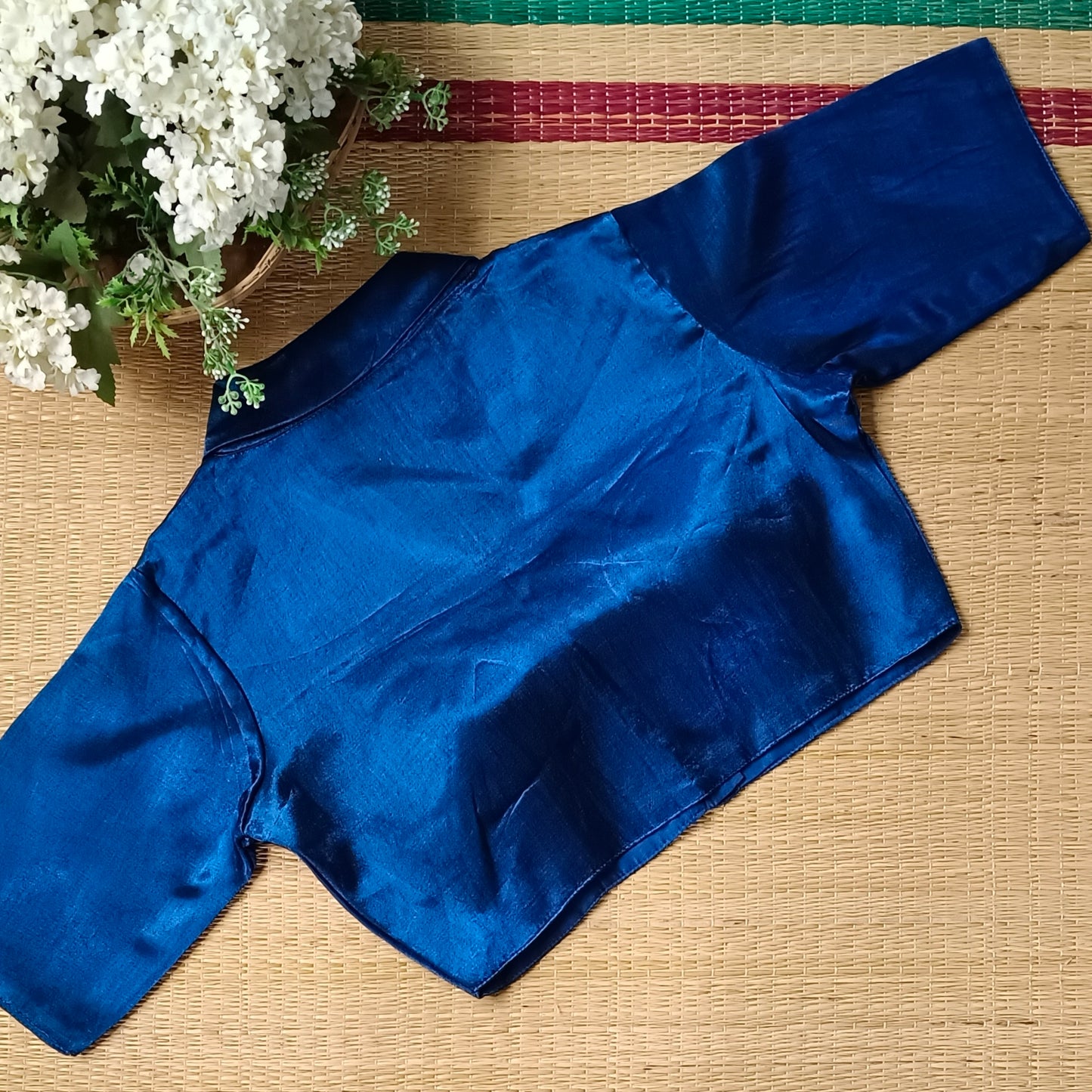 Peacock Blue Collar Neck Blouse