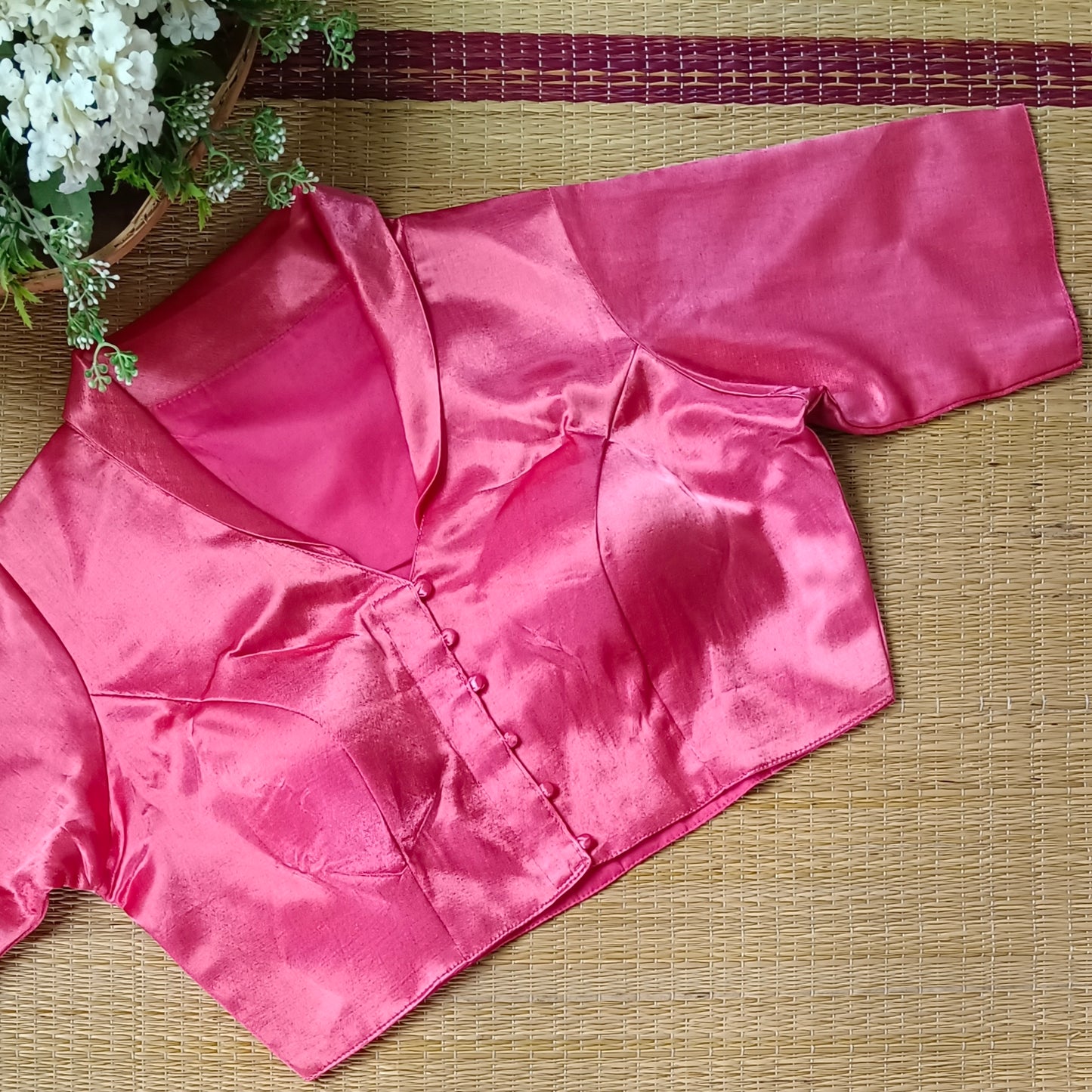 Peach Collar Neck Blouse