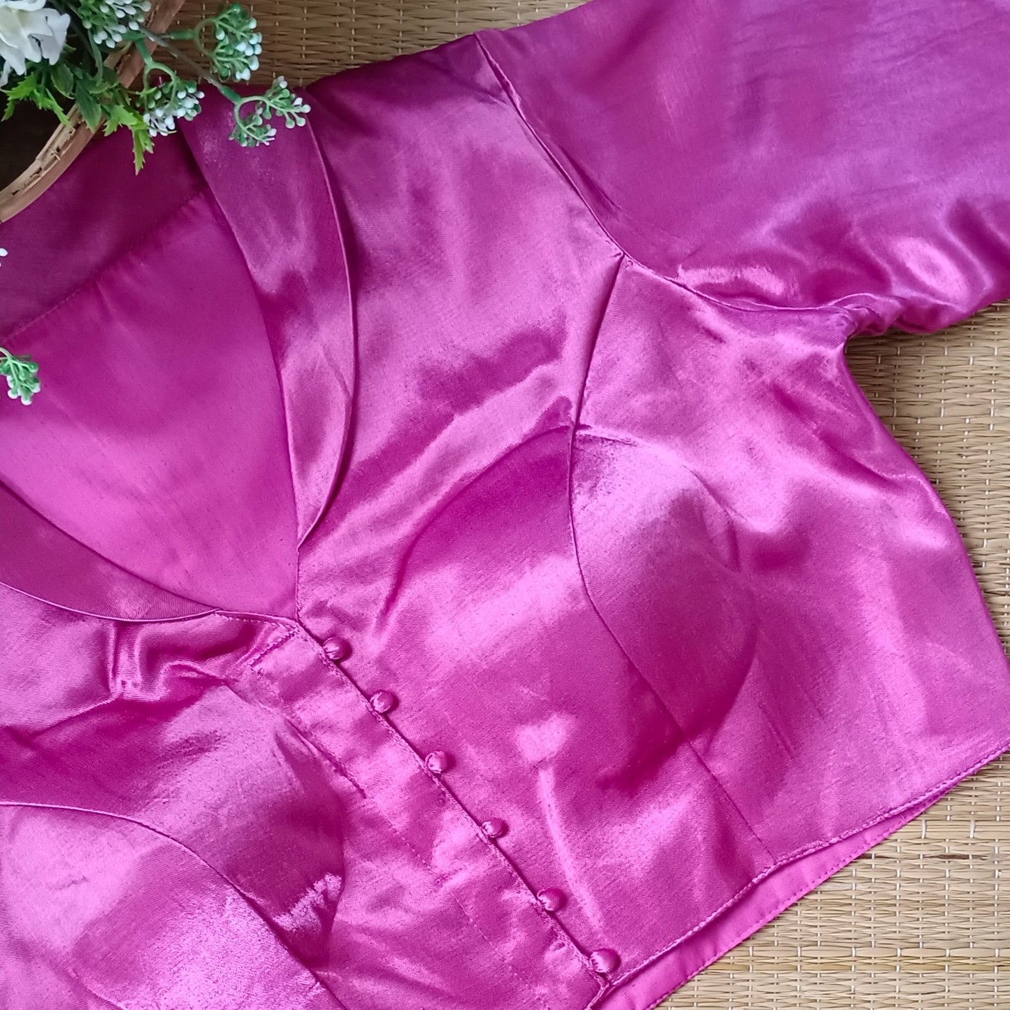 Onion Pink Collar Neck Blouse